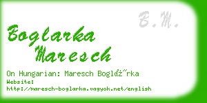 boglarka maresch business card